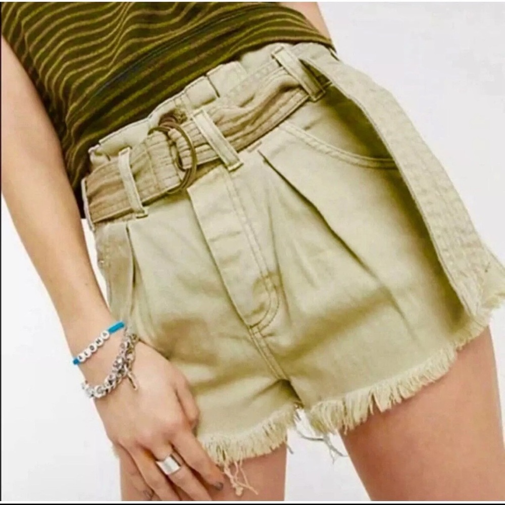 Free People See You Sometime Shorts Salt Marsh Sz XLG